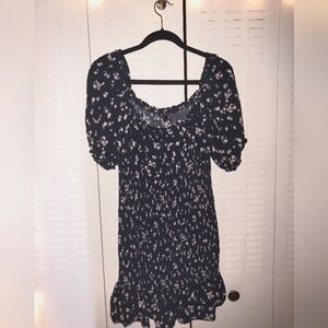 Navy Floral Spring Fling Dress by "As U Wish" Size Large